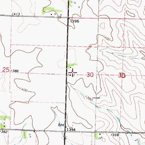 Topographic Map of S and T Farms, IA
