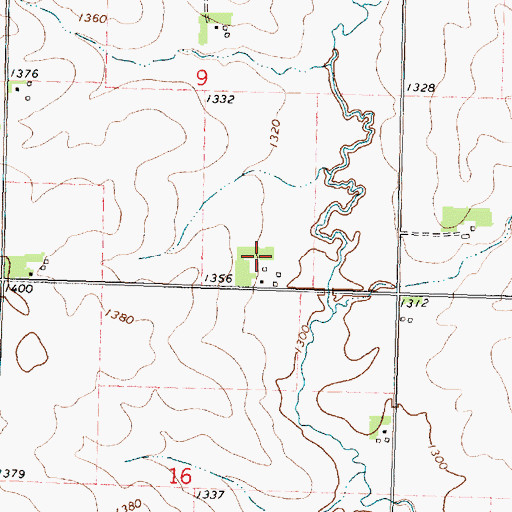 Topographic Map of Zimmer Farms, IA