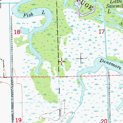Topographic Map of Green Island Wildlife Management Area, IA