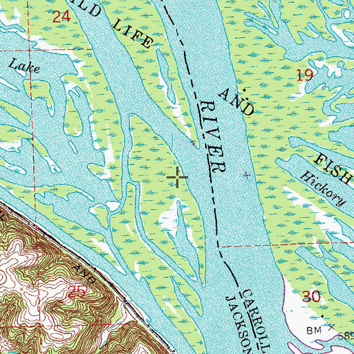 Topographic Map of Little Soup Bone Island, IA