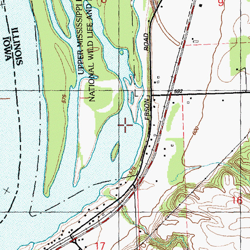 Topographic Map of Cattail Slough, IL