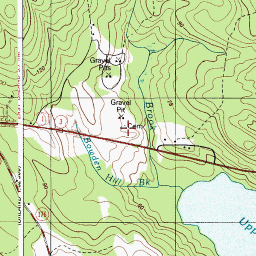 Topographic Map of Dorr Thompson Cemetery, ME
