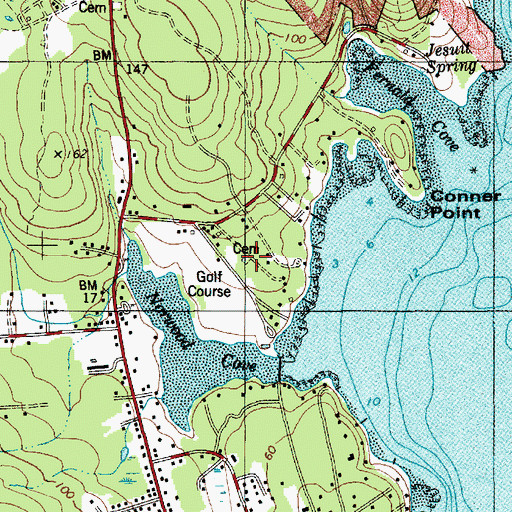Topographic Map of Gilley Burying Ground, ME