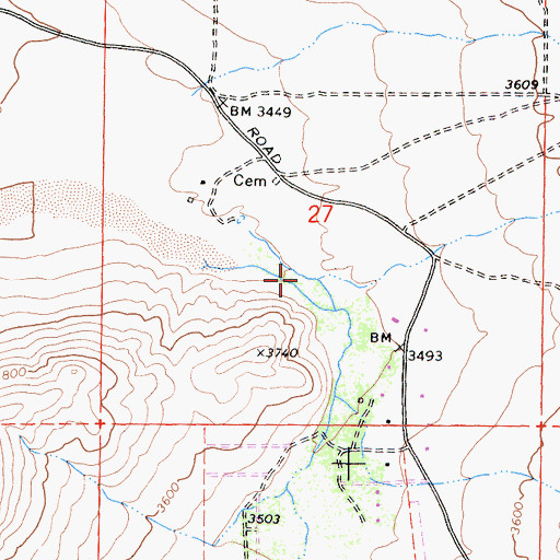 Topographic Map of Pinyon Creek, CA