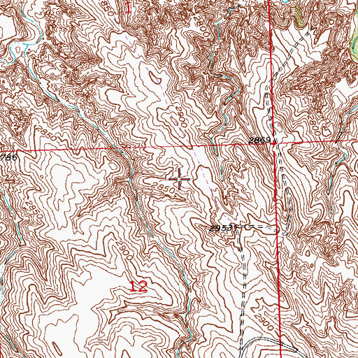 Topographic Map of Missouri Region - 2-digit Hydrologic Unit Code - 10, SD