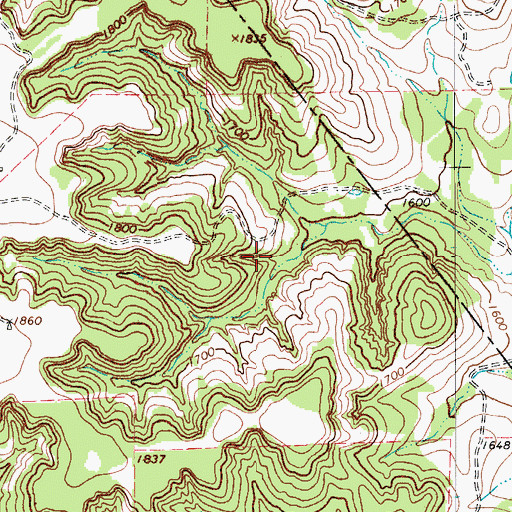 Topographic Map of Texas-Gulf Region - 2-digit Hydrologic Unit Code - 12, TX