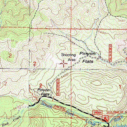 Topographic Map of Pinyon Flats, CA