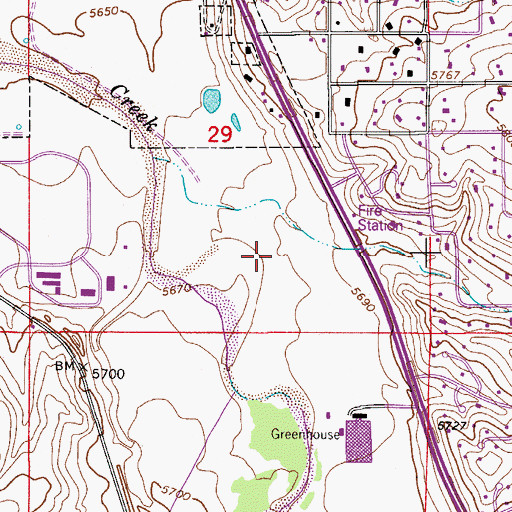 Topographic Map of Red Hawk Ridge Elementary School, CO