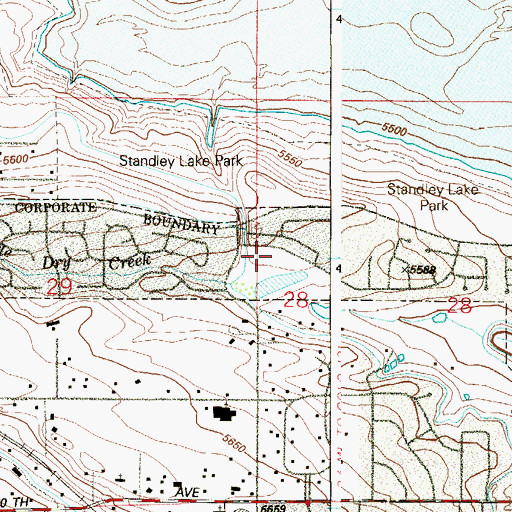 Topographic Map of Excel Academy, CO