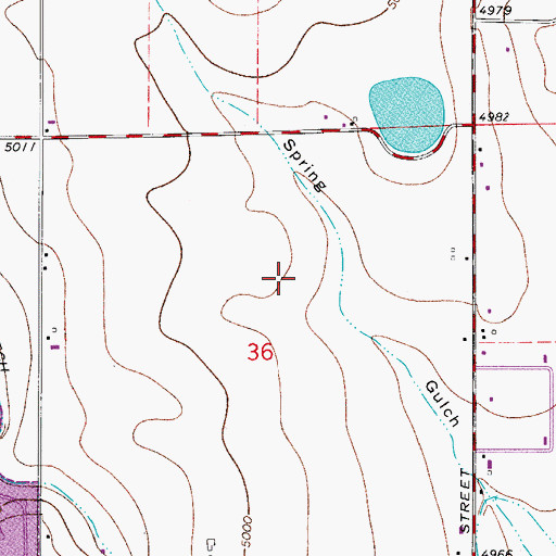 Topographic Map of Fall River Elementary School, CO