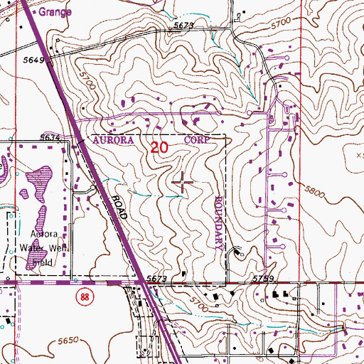 Topographic Map of Regis Jesuit High School - Boys Division, CO