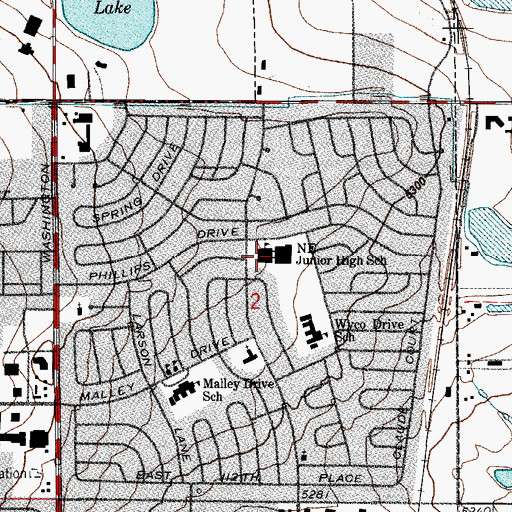 Topographic Map of Lord of Life Lutheran School, CO