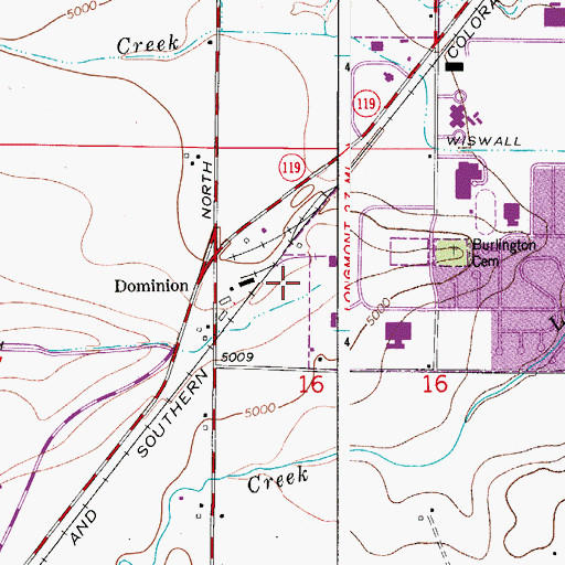Topographic Map of Flagstaff Academy, CO