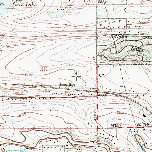 Topographic Map of Meiklejohn Elementary School, CO