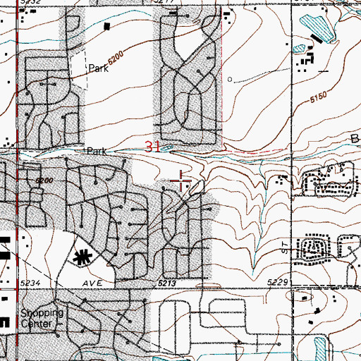 Topographic Map of Skyview Elementary School, CO