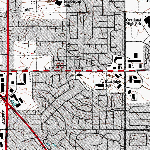 Topographic Map of Mount Olive Early Childhood Education Center, CO