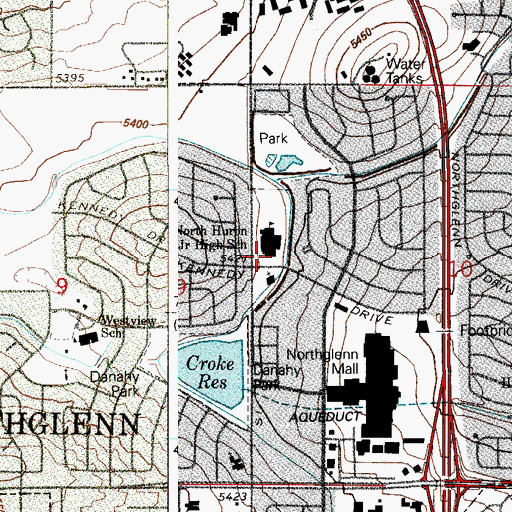 Topographic Map of High Plains High School, CO