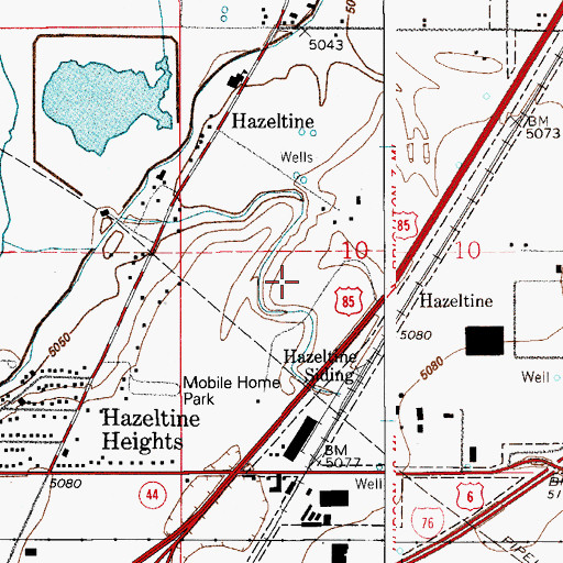 Topographic Map of Belle Creek Charter School, CO