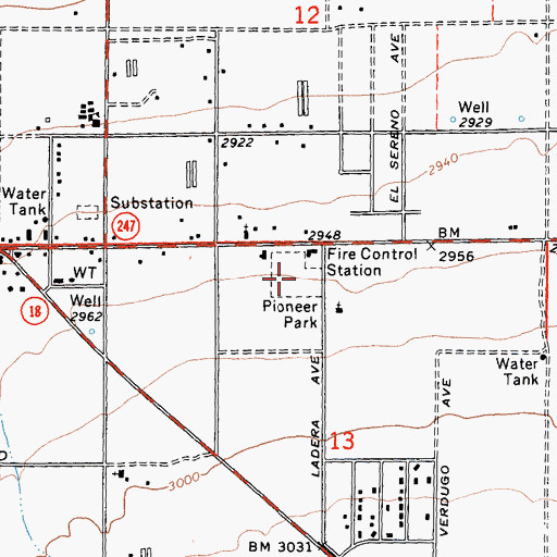 Topographic Map of Pioneer Park, CA