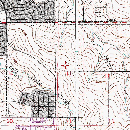 Topographic Map of Aspen Crossing Elementary School, CO