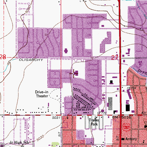 Topographic Map of Northridge Elementary School, CO