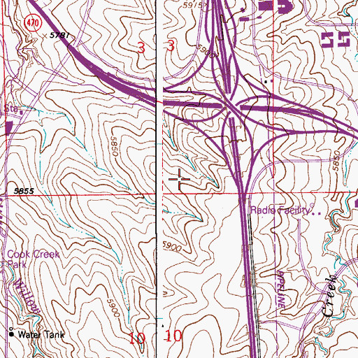 Topographic Map of University of Phoenix Colorado Campus, CO