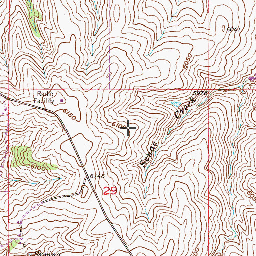 Topographic Map of Cherokee Trail High School, CO
