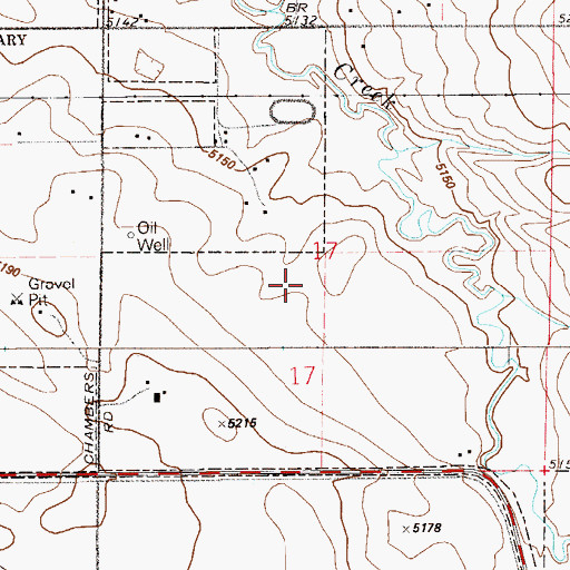 Topographic Map of Second Creek Elementary School, CO