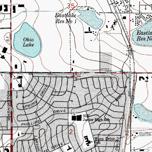 Topographic Map of Community Christian School, CO