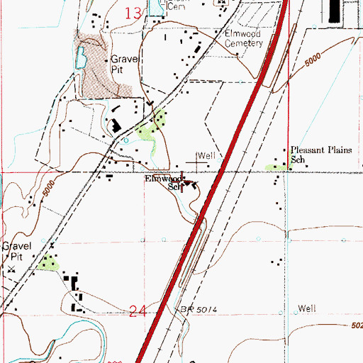 Topographic Map of Elmwood Baptist Academy, CO