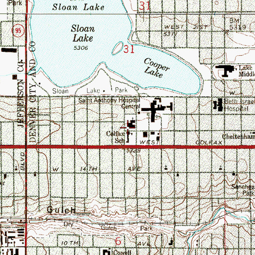 Topographic Map of Yeshiva Toras Chaim Talmudical Seminary, CO