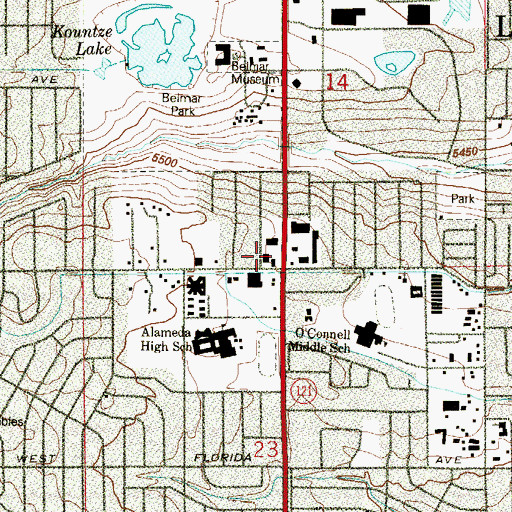 Topographic Map of Colorado School of Healing Arts, CO