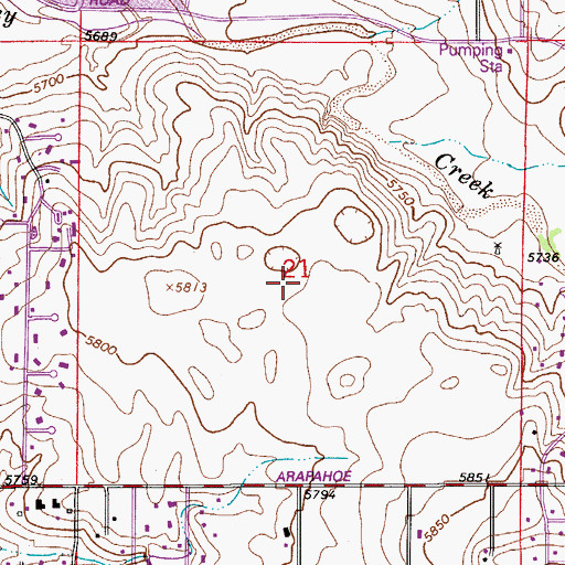 Topographic Map of Fox Hollow Elementary School, CO