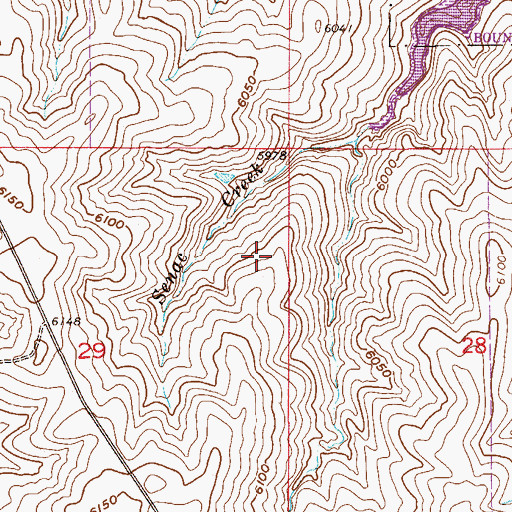 Topographic Map of Fox Ridge Middle School, CO