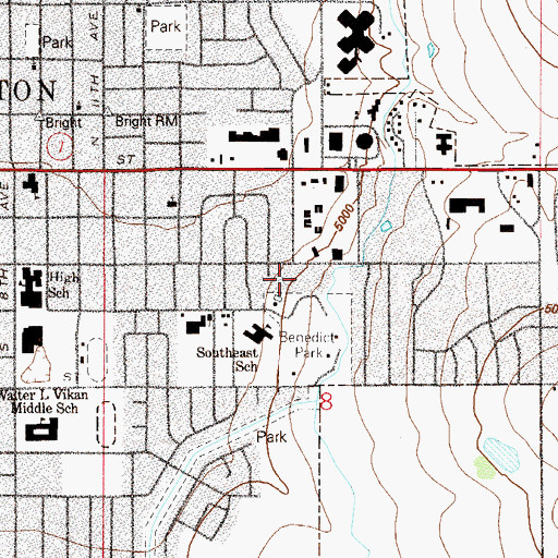 Topographic Map of Brighton Learning and Resource Campus, CO