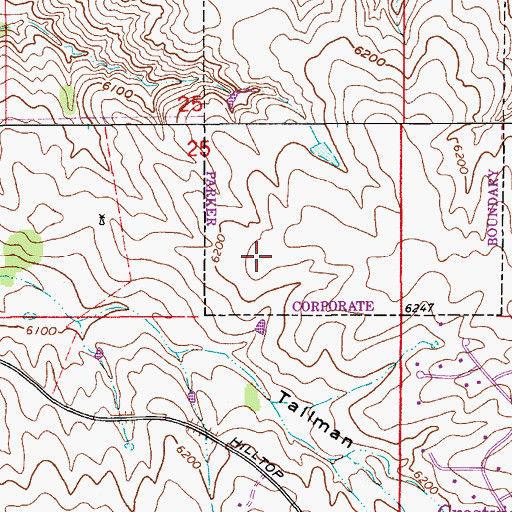 Topographic Map of Cimarron Middle School, CO