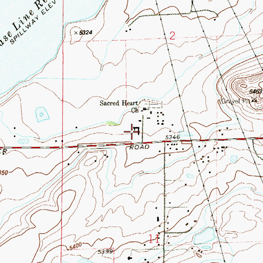 Topographic Map of Hillside School, CO