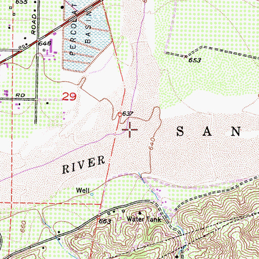 Topographic Map of Piru Creek, CA