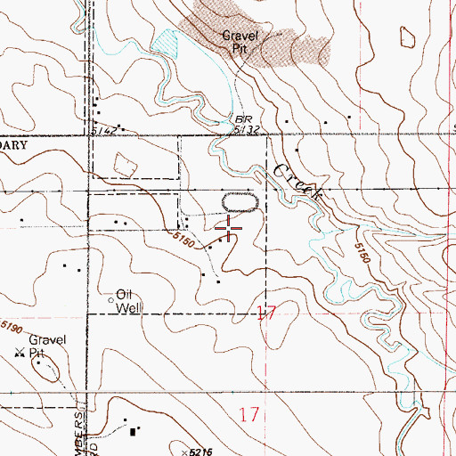 Topographic Map of Otho E Stuart Middle School, CO