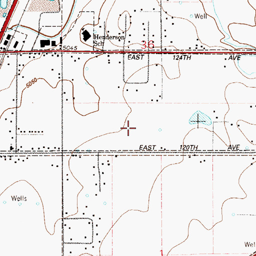 Topographic Map of Prairie View High School, CO