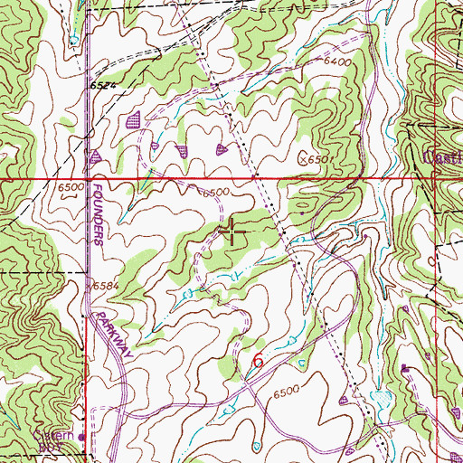 Topographic Map of Sage Canyon Elementary School, CO