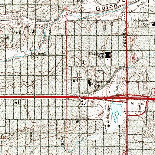Topographic Map of The Montessori Institute, CO