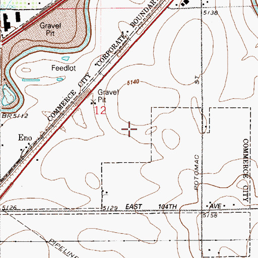 Topographic Map of Turnberry Elementary School, CO