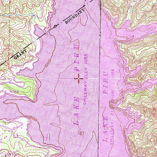 Topographic Map of Lake Piru, CA