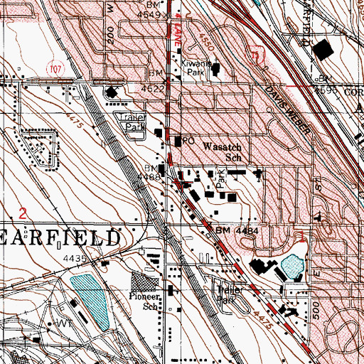 Topographic Map of Clearfield Police Department, UT