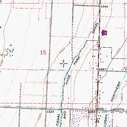 Topographic Map of North Park Police Department, UT