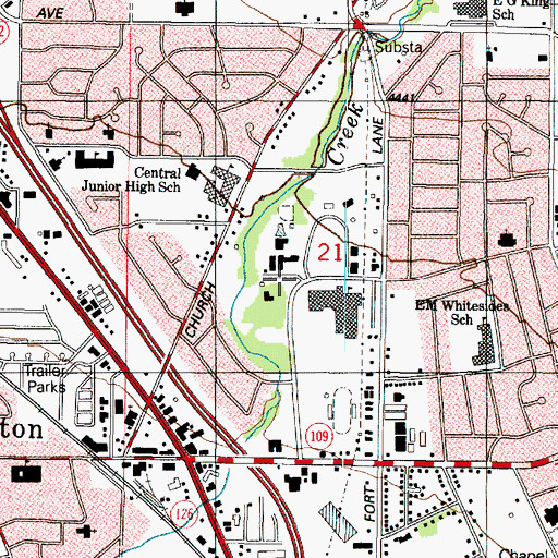 Topographic Map of Layton Police Department, UT
