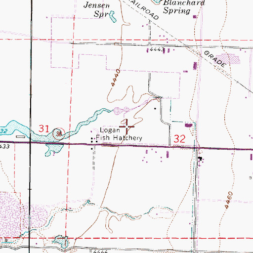 Topographic Map of Cache County Sheriff's Office, UT