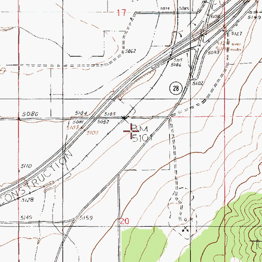 Topographic Map of Juab County Sheriff's Office, UT