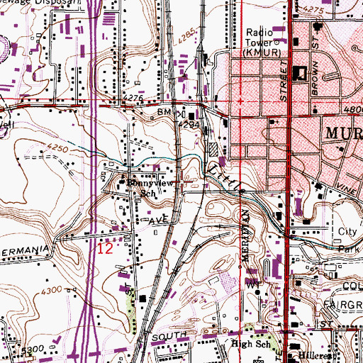 Topographic Map of Murray Police Training Center, UT